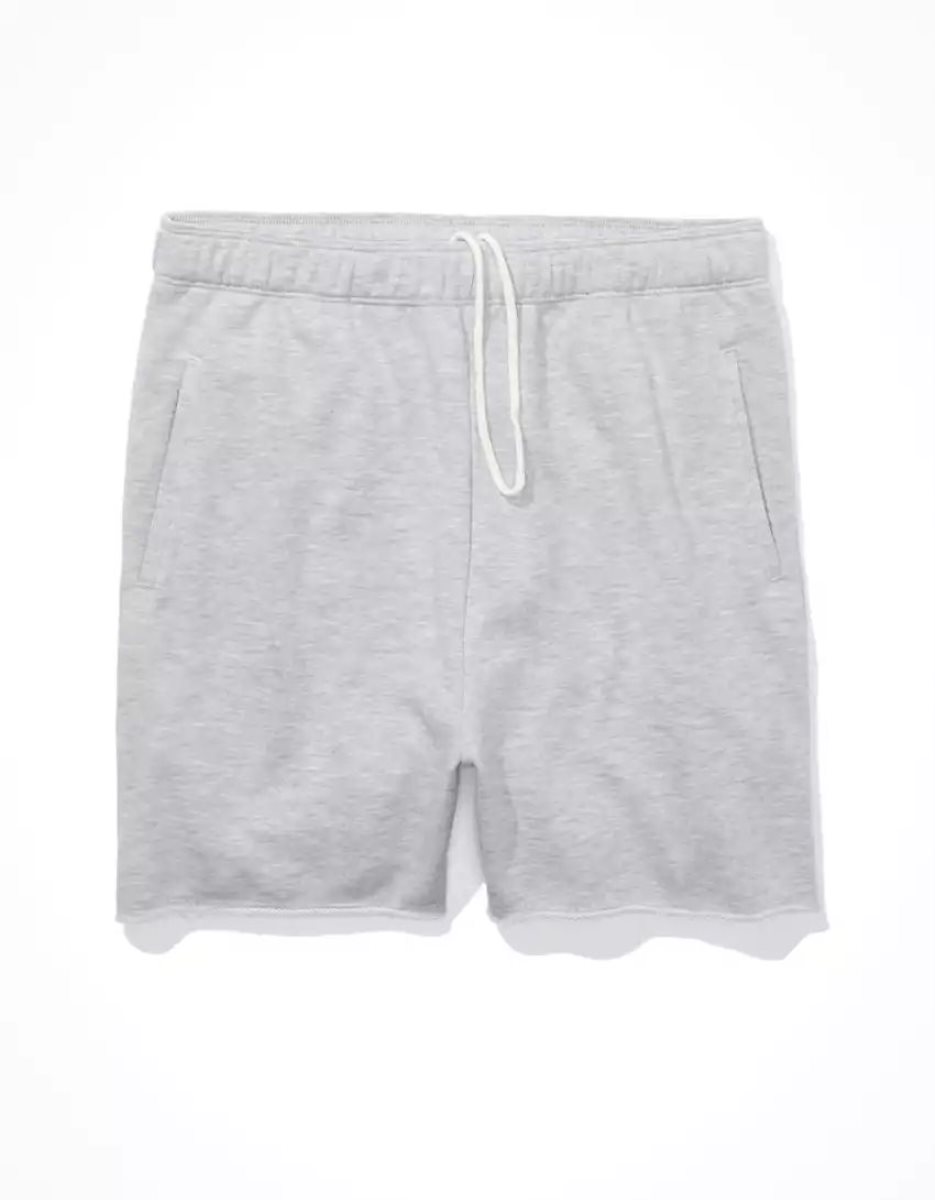 Shorts American Eagle AE Fleece Baggy Grise Femme | EQS-60582332